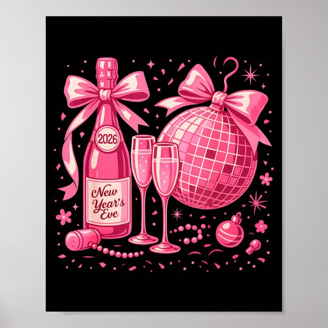 Nk New Year's Eve 2026 Disco Champagne Party  Poster (Front)