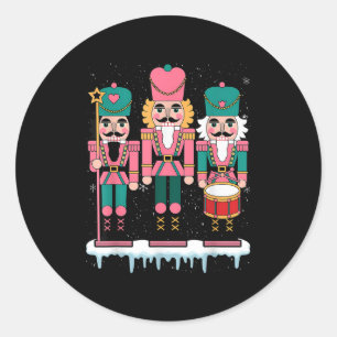 Nk Nutcracker Squad Xmas Nk Christmas Pajamas Wome Classic Round Sticker