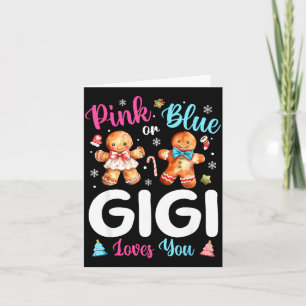 Nk Or Blue Gigi Loves You Gender Reveal Christmas  Card