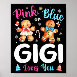 Nk Or Blue Gigi Loves You Gender Reveal Christmas  Poster