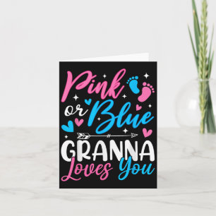 Nk Or Blue Gr Loves You Gender Reveal Baby Card