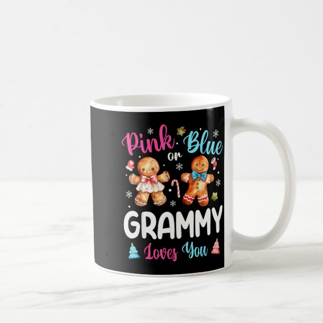 Nk Or Blue Grammy Loves You Gender Reveal Christma Coffee Mug (Right)