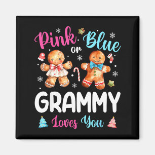 Nk Or Blue Grammy Loves You Gender Reveal Christma Magnet