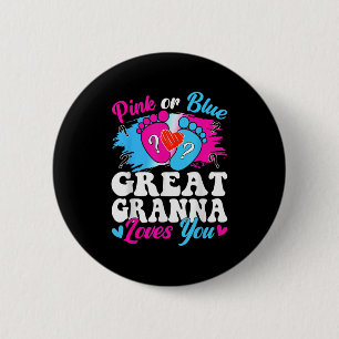 Nk Or Blue Great Gr Love You Baby Gender Reveal Button