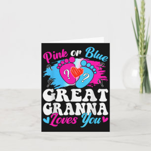 Nk Or Blue Great Gr Love You Baby Gender Reveal Card