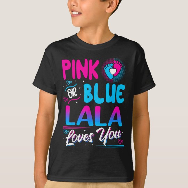 Nk Or Blue Lala Loves You New Baby  T-Shirt (Front)