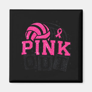 Nk Out Volleyball Breast Cancer Awareness Suprt Ri Magnet