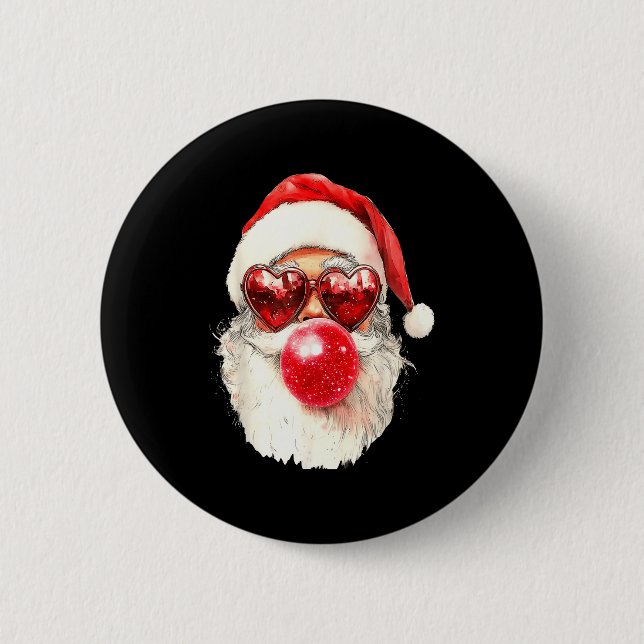 Nk Santa Christmas Bubble Gum Nk Sungles  Button (Front)