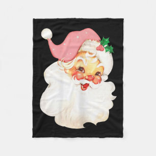 Nk Santa For Girls Christmas Retro Holiday Vintage Fleece Blanket