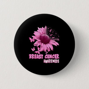 Nk Sunflower Breast Cancer Awareness Ribbon In Oct Button