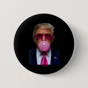 Nk Sungles Funny Donald Trump Nk Bubble Gum 2024  Button