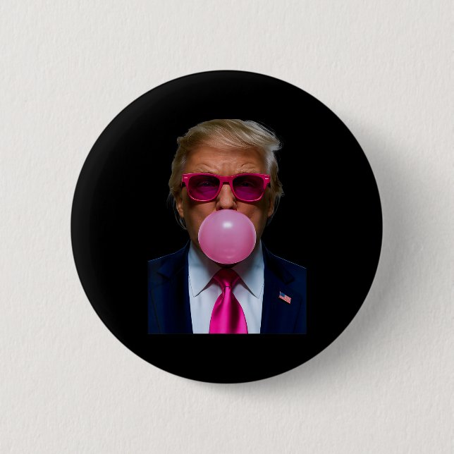 Nk Sungles Funny Donald Trump Nk Bubble Gum 2024  Button (Front)