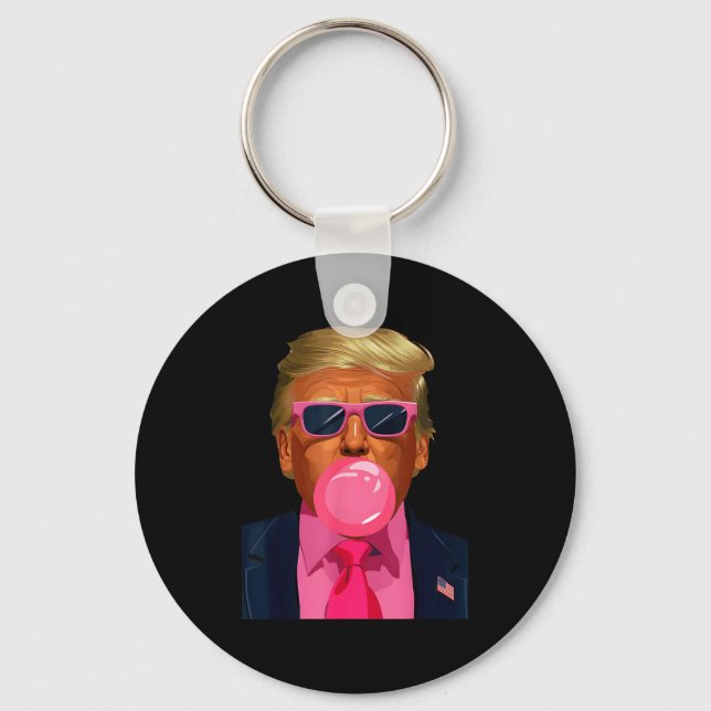 Nk Sungles Trump Bubble Gum 2024 Vote President Fu Keychain (Front)