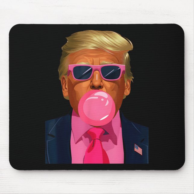 Nk Sungles Trump Bubble Gum 2024 Vote President Fu Mouse Pad (Front)