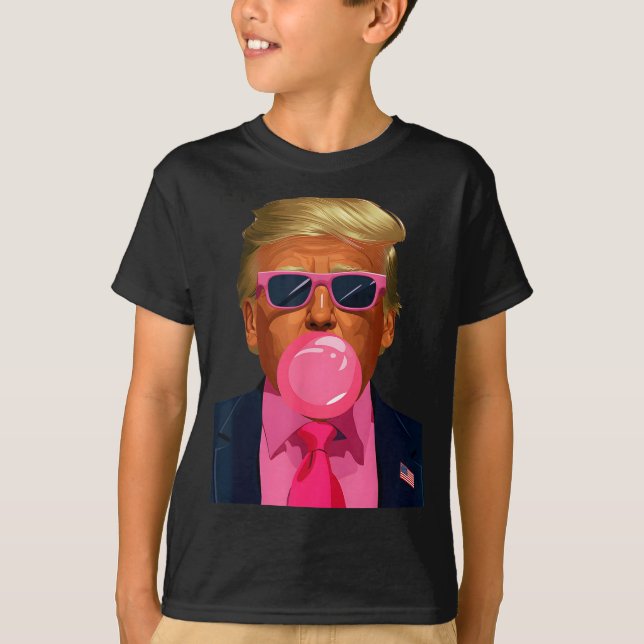 Nk Sungles Trump Bubble Gum 2024 Vote President Fu T-Shirt (Front)