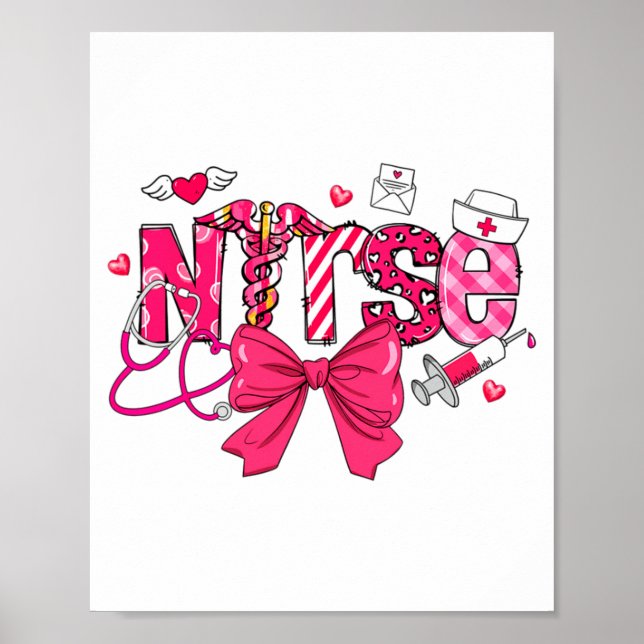 Nk Valentine Nurse Coquette Bow Cuds Favorite  Poster (Front)