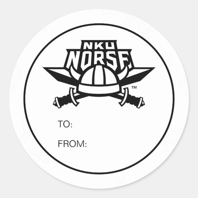 NKU Norse 5 Classic Round Sticker (Front)