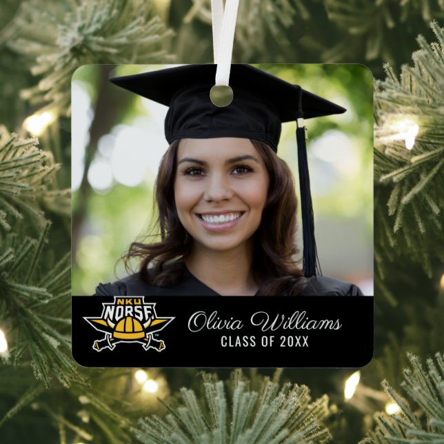 NKU Norse | Graduation Metal Ornament (Insitu)