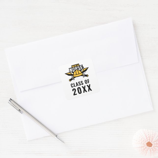 NKU Norse | Graduation Square Sticker (Envelope)
