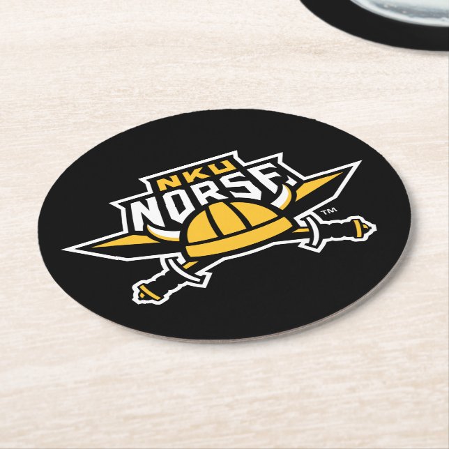 NKU Norse Round Paper Coaster (Angled)