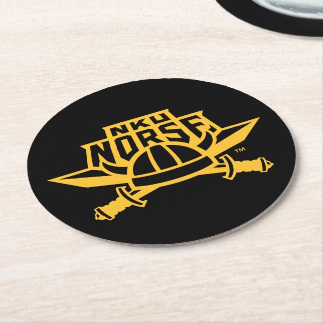 NKU Norse Round Paper Coaster (Angled)