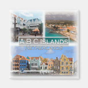 NL0037 Europe, Netherlands, ABC Islands, fridge Magnet