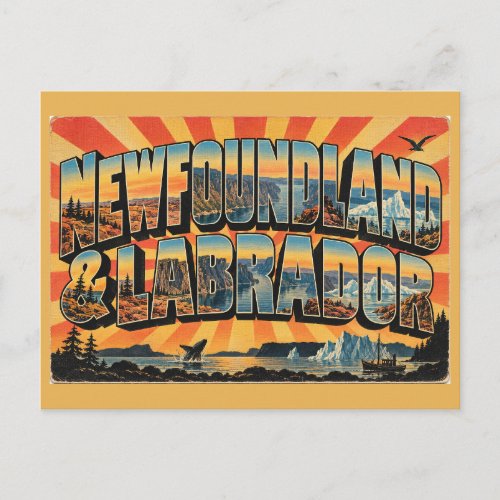 NL Fjords Tablelands Iceberg Art Postcard