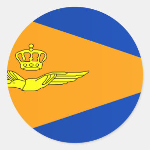 NL VLAG Luchtmacht, Netherlands Classic Round Sticker