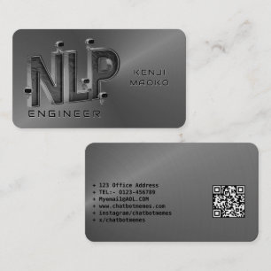 🤖NLP Engineer Chatbot Developer Conversational AI Business Card
