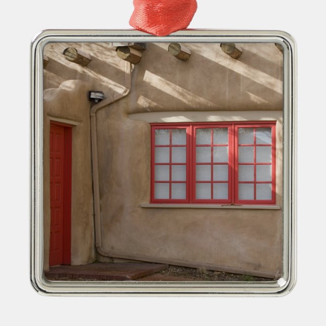 NM, New Mexico, Santa Fe, Canyon Road, legendary Metal Ornament (Front)