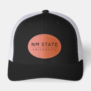 NM State University Leather Patch Hat