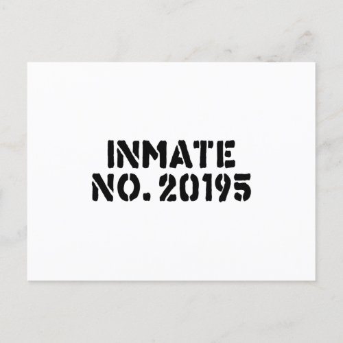 nmate No 20195 Postcard