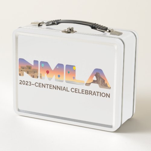 NMLA centennial logo lunch box