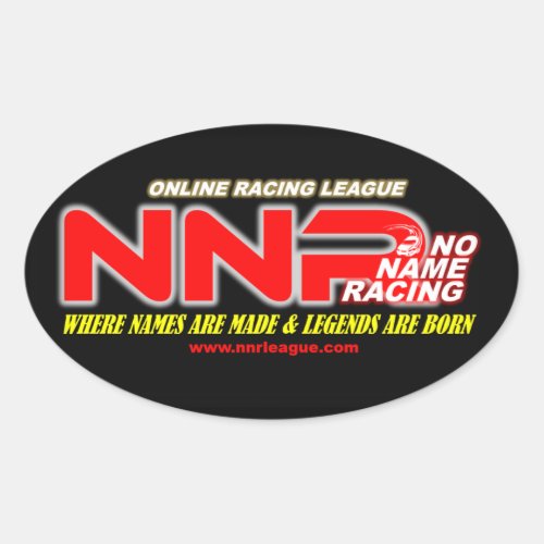 NNR oval league logo Oval Sticker