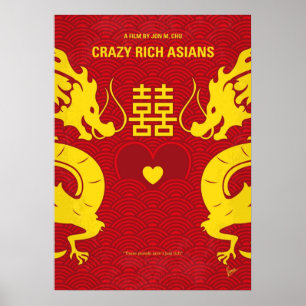 No1094 My Crazy Rich Asians minimal movie Poster
