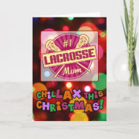 No1 Lacrosse Mom Christmas Card, Customizable