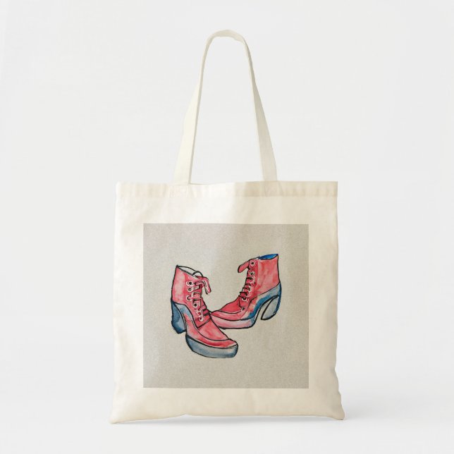 No 01, Hand Drawing Of Funny Shoes Collection Tote Bag (Front)