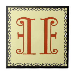No. 11 House Number Red Fancy Tile