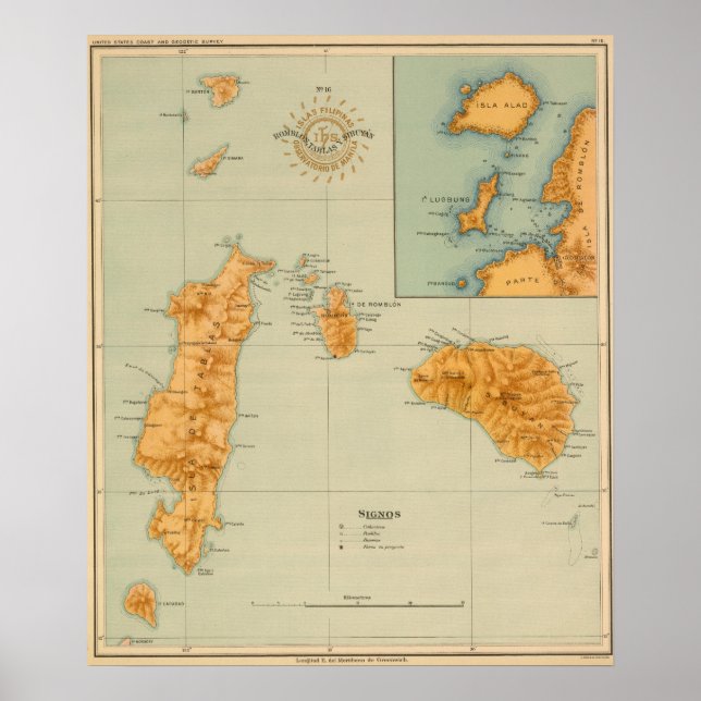 No 16 Romblon, Tablas and Sibuyan Poster (Front)