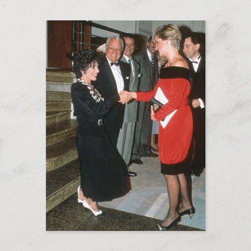 No191 Princess Diana _ Joan Collins 1990 Postcard