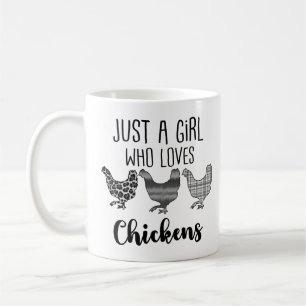 No 1/2, Just A Girl Who Loves Chickens, Funny Coffee Mug