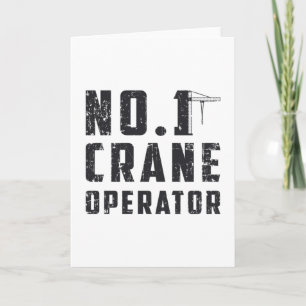 No. 1 Crane Operator Workers Construction Site Card
