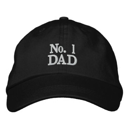 No 1 Dad Black and White Hat