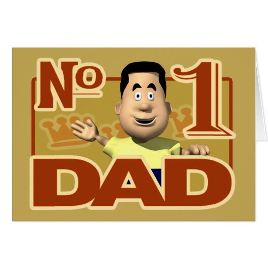 No. 1 Dad card (Front Horizontal)