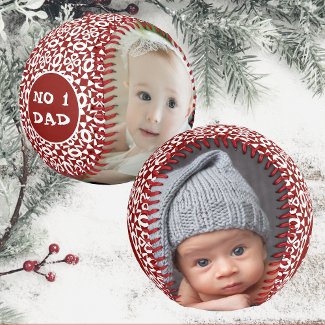 No 1 Dad Geometric Pattern Son And Daughter Photo