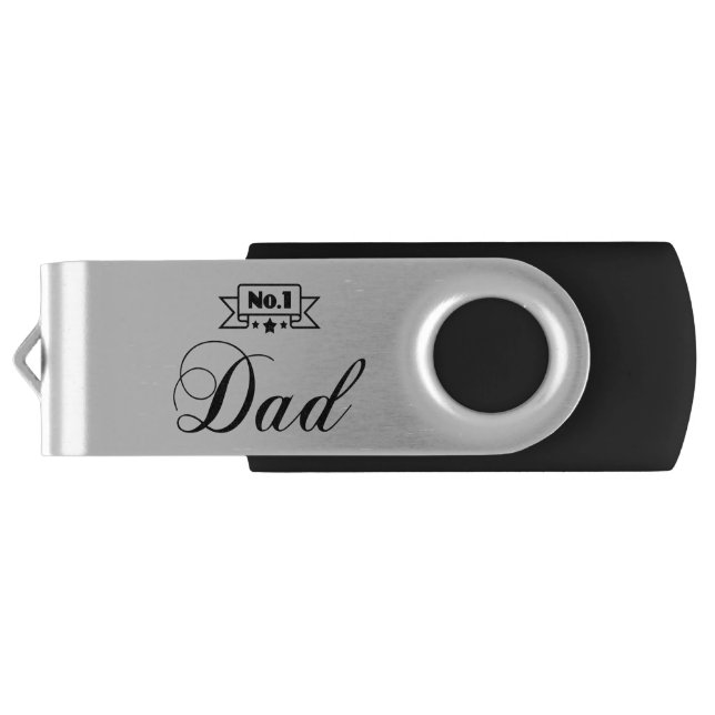 No. 1 Dad Happy Father's Day Flash Drive (Back)
