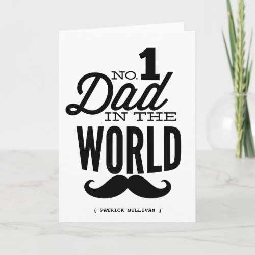 No1 Dad in the World  Fathers Day Card