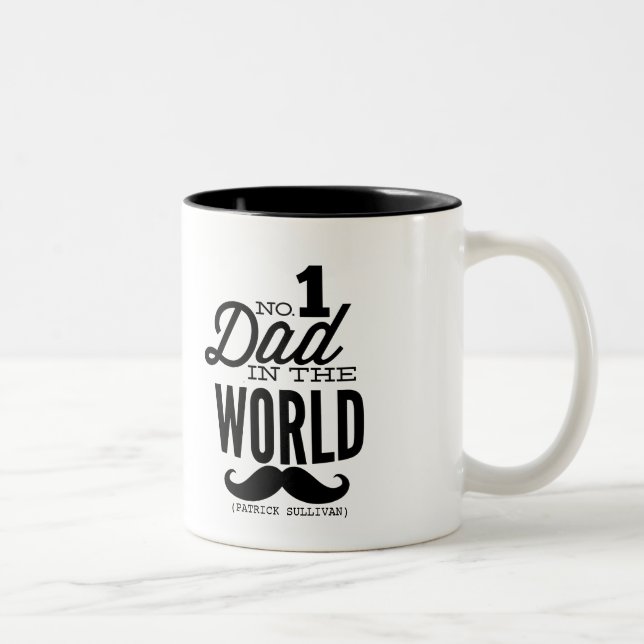 No.1 Dad in the World Mustache Mug (Right)
