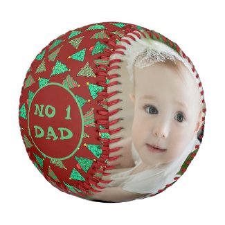 No 1 Dad | Son And Daughter Photo Christmas Tree