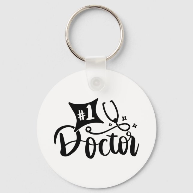 No 1 Doctor  Keychain (Front)